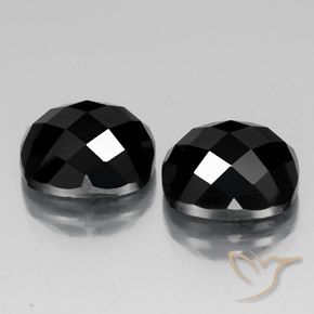 Pedras preciosas de Espinélio Preto natural de 14.50 ct, Almofada, Opaco