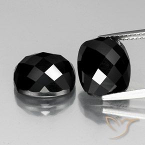 14.75ctw Natural Preto Espinélio, Almofada, Opaco