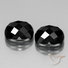 Pedras preciosas de Espinélio Preto natural de 14.75 ct, Almofada, Opaco