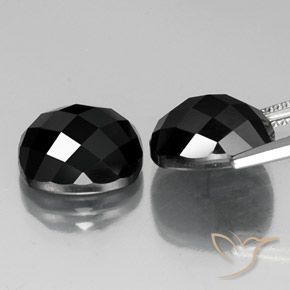 Pedras preciosas de Espinélio Preto natural de 14.75 ct, Almofada, Opaco