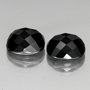 Pedras preciosas de espinélio preto natural de 13,83 ct, almofada cortada, opaco
