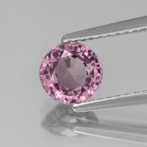Espinélio violeta natural 1,10ct, corte redondo, VS