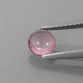 Espinélio rosa natural 0,62ct, corte redondo, transparente