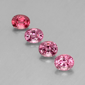 Pedras preciosas de espinélio rosa natural de  ct, corte oval, VVS-VS