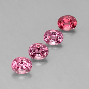 Pedras preciosas de espinélio rosa natural de  ct, corte oval, VVS-VS