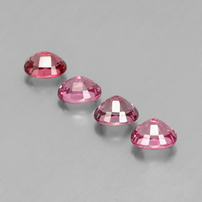 Pedras preciosas de espinélio rosa natural de  ct, corte oval, VVS-VS