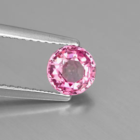 Espinélio rosa natural 0,84ct, corte redondo, VS-SI