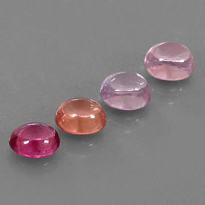 Pedras preciosas de espinélio multicolorido natural de  ct, corte oval, transparente