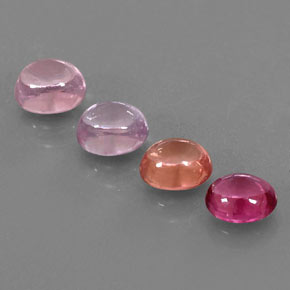 Pedras preciosas de espinélio multicolorido natural de  ct, corte oval, transparente