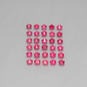 Pedras preciosas de espinélio vermelho natural de  ct, corte redondo, VVS-VS