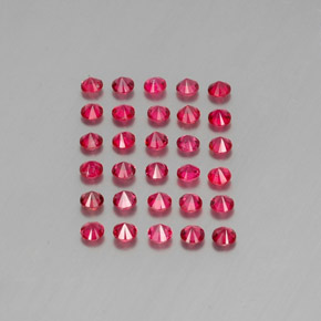 Pedras preciosas de espinélio vermelho natural de  ct, corte redondo, VVS-VS