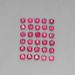 Pedras preciosas de espinélio vermelho natural de  ct, corte redondo, VVS-VS