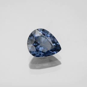Espinélio azul natural 1,49ct, formato de pêra, VVS