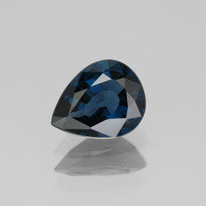 Espinélio azul natural 1,17ct, formato de pêra, VVS