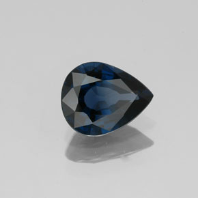 Espinélio azul natural 1,17ct, formato de pêra, VVS