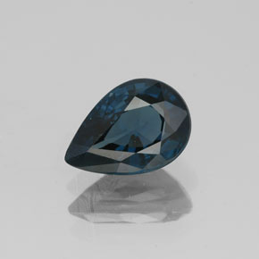 Espinélio azul natural 1,38ct, formato de pêra, VVS