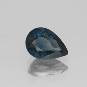 Espinélio azul natural 1,38ct, formato de pêra, VVS