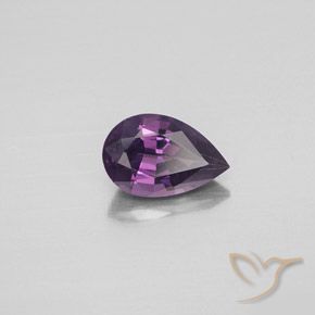 Espinélio Roxo escuro Natural 1.27ct, Formato de pêra, VVS-VS