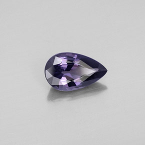Espinélio azul natural 1,36ct, formato de pêra, VVS