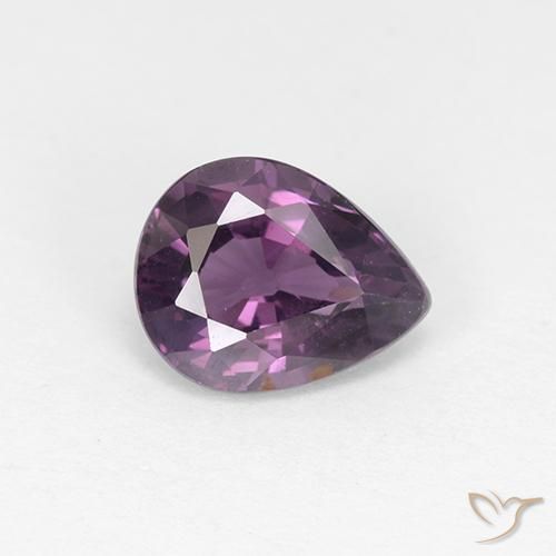 Espinélio roxo de 1,17 quilates, corte pera da Tanzânia de 7,5 x 5,9 mm, Photo A