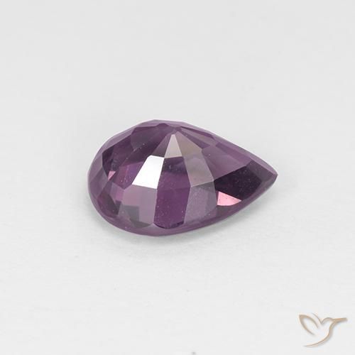 Espinélio Roxo profundo Natural 1.17ct, Formato de pêra, VS-SI