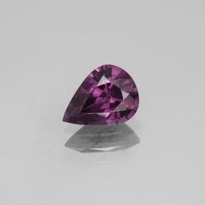 Espinélio roxo natural 1,07ct, formato de pêra, VVS-VS