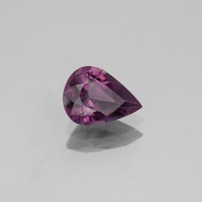 Espinélio roxo natural 1,07ct, formato de pêra, VVS-VS