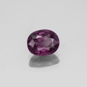 Espinélio roxo natural 1,40ct, corte oval, VS