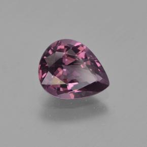 Espinélio roxo natural 1,33ct, formato de pêra, VVS