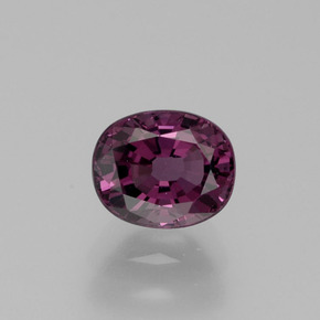 Espinélio roxo natural 1,19ct, corte oval, VVS