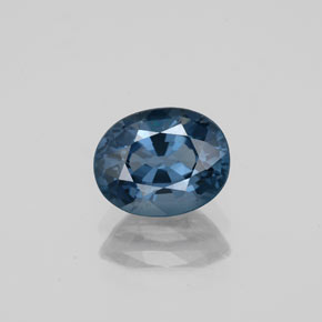 Espinélio azul natural 1,46ct, corte oval, VS
