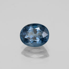 Espinélio azul natural 1,46ct, corte oval, VS