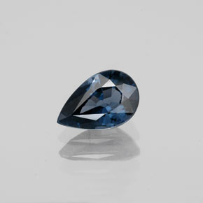 Espinélio azul natural 0,95ct, formato de pêra, SI