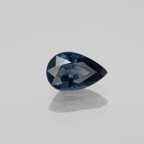 Espinélio azul natural 0,95ct, formato de pêra, SI