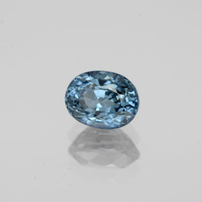 Espinélio azul natural 1,20ct, corte oval, VVS