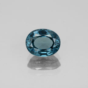 Espinélio azul natural 1,37ct, corte oval, VVS-VS