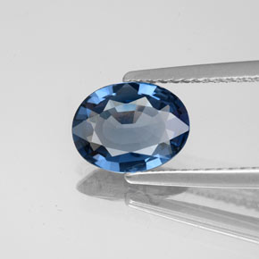 Espinélio azul natural 1,22ct, corte oval, VS