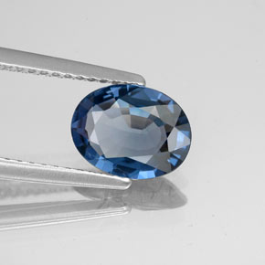 Espinélio azul natural 1,22ct, corte oval, VS