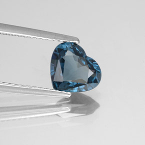Espinélio azul natural 1,52ct, formato de coração, VS