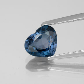 Espinélio azul natural 1,42ct, formato de coração, VVS-VS