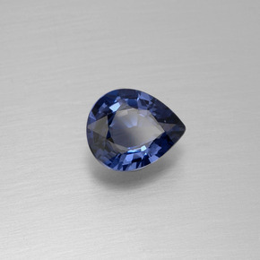 Espinélio azul natural 1,04ct, formato de pêra, VVS-VS