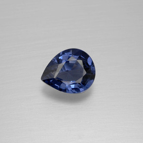 Espinélio azul natural 1,04ct, formato de pêra, VVS-VS