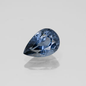 Espinélio azul natural 1,29ct, formato de pêra, VS