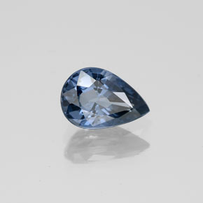 Espinélio azul natural 1,29ct, formato de pêra, VS