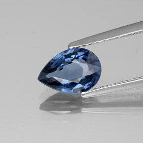 Espinélio azul natural 1,19ct, formato de pêra, VS