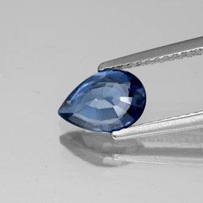 Espinélio azul natural 1,19ct, formato de pêra, VS