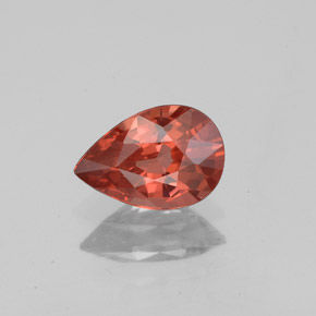 Espinélio vermelho natural 0,98ct, formato de pêra, VS