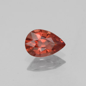 Espinélio vermelho natural 0,98ct, formato de pêra, VS