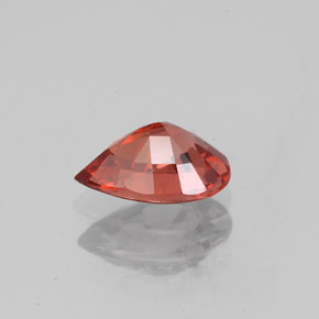 Espinélio vermelho natural 0,98ct, formato de pêra, VS