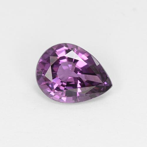 Espinélio roxo natural 1,02ct, formato de pêra, VS